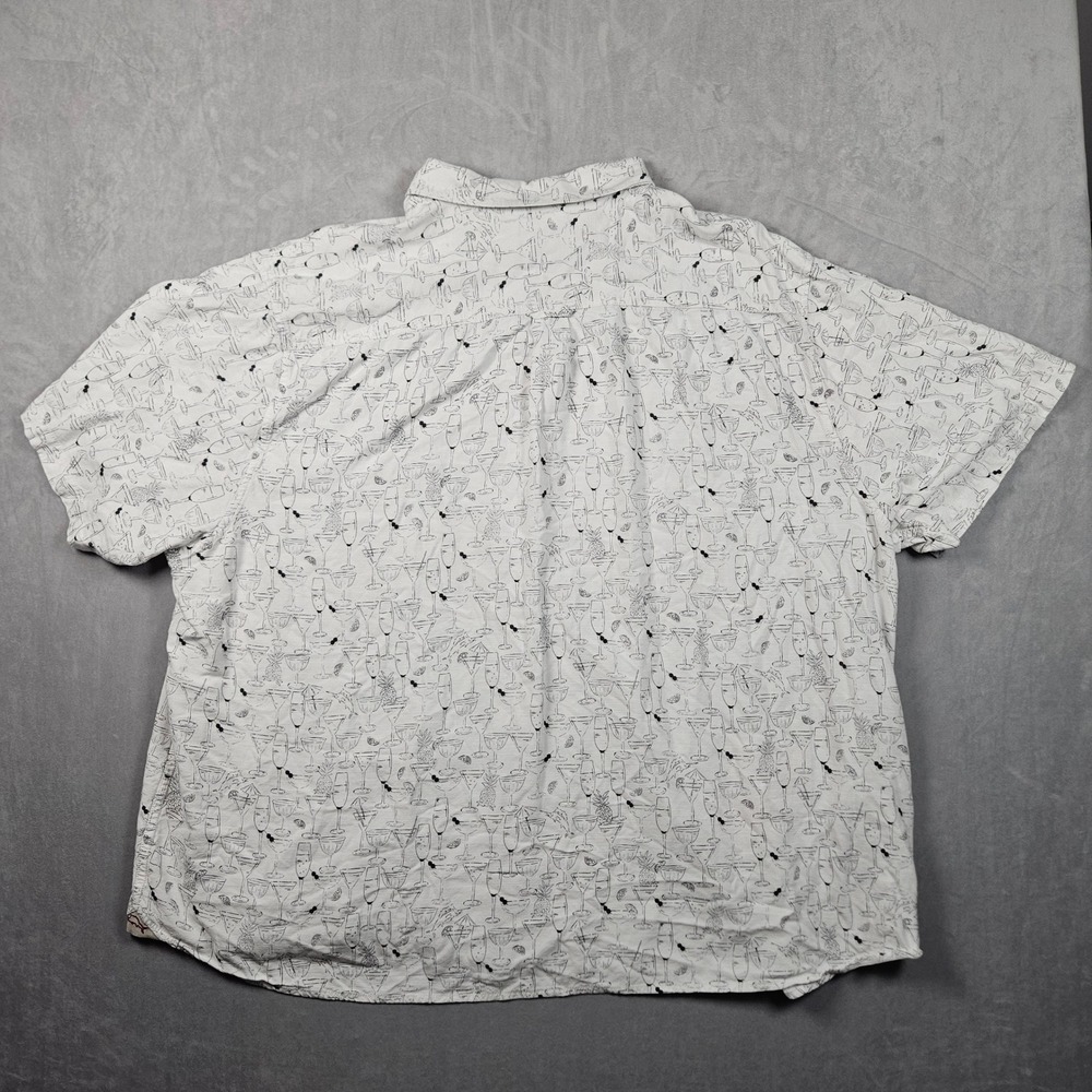 Tommy Bahama Button Up Shirt‎ Mens 3XLB White Cocktail Print The Veracruz Cay - Picture 3 of 10